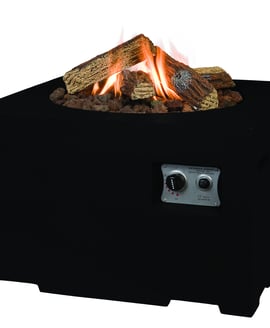 Happy Cocooning 60cm Black Gas Fire Pit