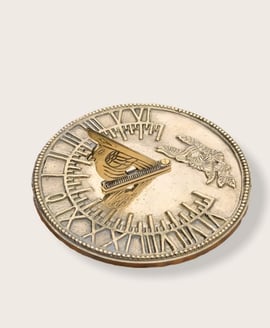 Eastern Connections Solid Brass Hummingbird Sundial 8 Inch