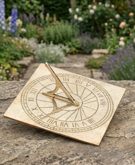 Eastern Connections Traditional Square Brass Sundial 8 x 8 Inch