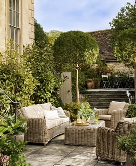 Lechlade 3 Seater Sofa Set PE Rattan, Natural