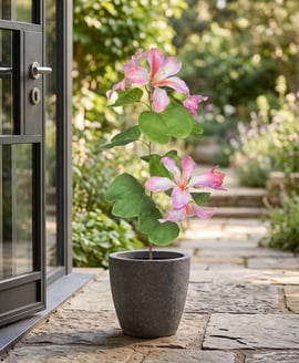 Artificial Bauhinia Purple Cream 85cm