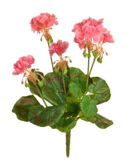 Artificial Flowering Geranium Pink 35cm