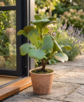 Artificial Succulent Green in Clay Pot 35cm