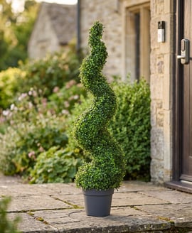 Artificial Topiary Boxwood Spiral 120cm UV Resistant