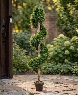 Artificial Topiary New Buxus Spiral 150cm UV Resistant