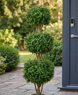 Artificial Topiary New Buxus Triple Ball 150cm UV Resistant