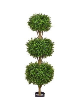 Artificial Topiary New Buxus Triple Ball 150cm UV Resistant