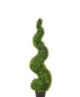 Artificial Topiary Boxwood Spiral 120cm UV Resistant