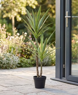 Artificial Yucca in Black Pot 110cm