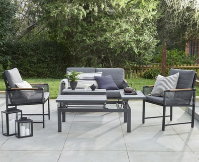 Norfolk Collection Bellmount 2 Seater Rope Sofa Set with 3 Way Lift Table