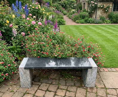 Epsom Two Tone Granite Garden Bench Small