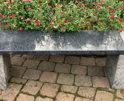 Epsom Two Tone Granite Garden Bench Large