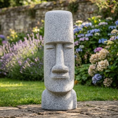 Easter Island Garden Statue in Grey