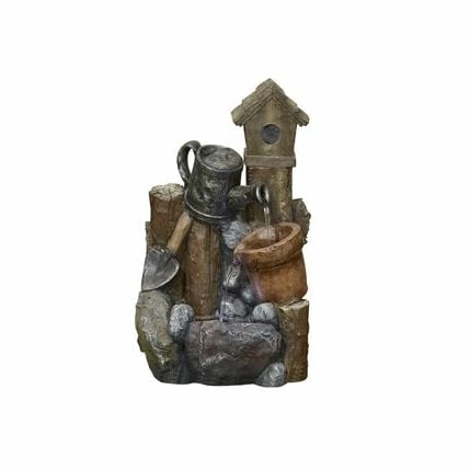 Rustic Garden Pour Water Feature with LED