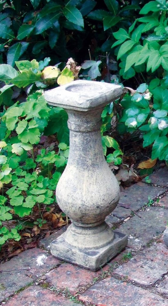 Baluster Candlestick Stone Garden Plinth