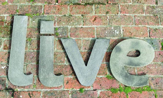 Live Stone Garden Lettering