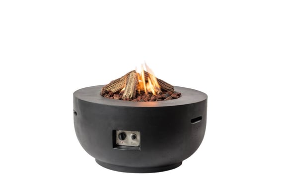 Happy Cocooning 91cm Black Gas Fire Bowl