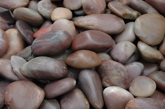 Red Polished Pebbles for Garden Water Features