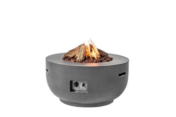 Happy Cocooning 91cm Grey Gas Fire Bowl