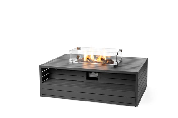 Happy Cocooning Rectangular Anthracite Gas Fire Pit