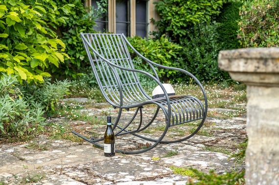 Scala Grey Metal Rocking Chair