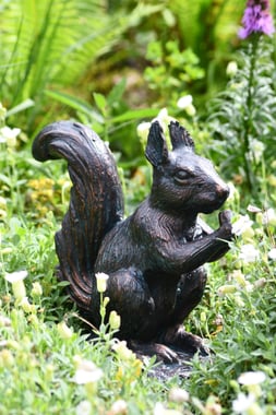 Red Squirrel Metal Garden Ornament