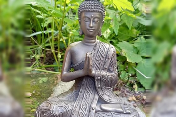 Bronzed Thai Buddha Garden Ornament