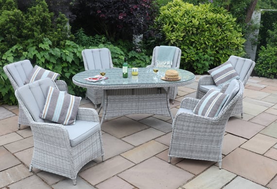 Lichfield Rapello 6 Seat Oval Dining Set