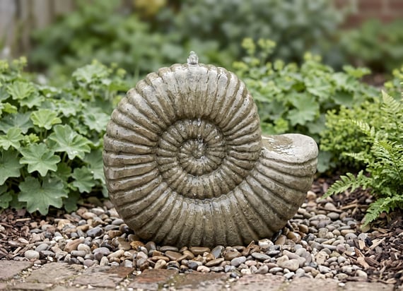 Grand Ammonite Stone Fountain