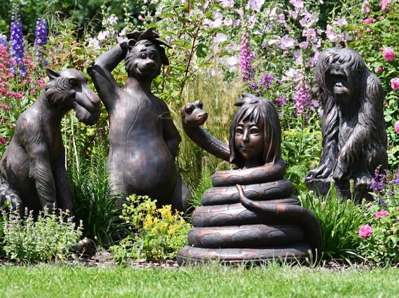 Large Jungle Book Garden Ornament Set of 4