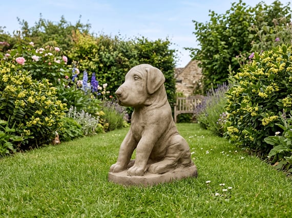 Great Dane Puppy Garden Statue