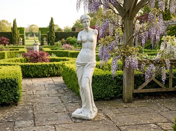 Venus De Milo Garden Ornament in White