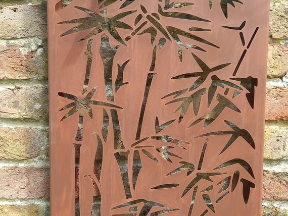 Bamboo Steel Decorative Garden Screen 0.7m