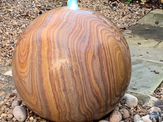 Medium Rainbow Sandstone Sphere Water Feature