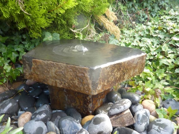 Babbling Basalt Water Feature with Plinth