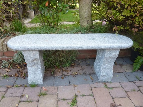 Acton Grey Granite Garden Bench