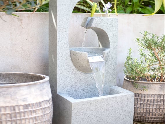 Geo Falls Water Feature with LED 