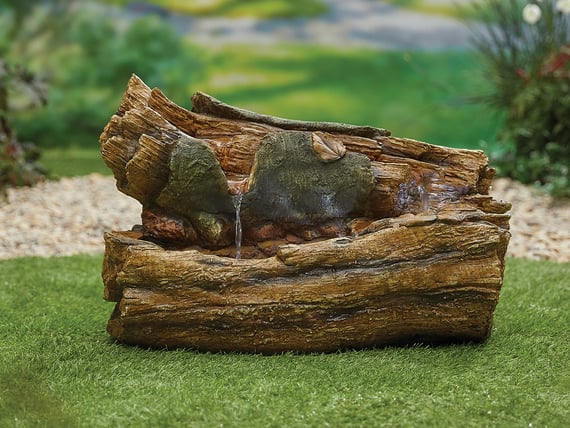 Natural Logs Self Contained Water Feature