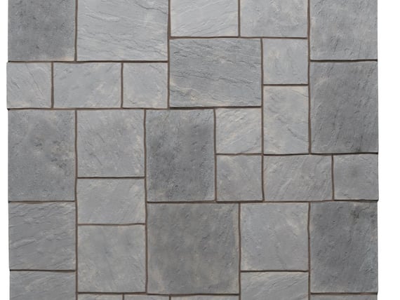 Abbey 5.76m Random Paving Kit in Graphite