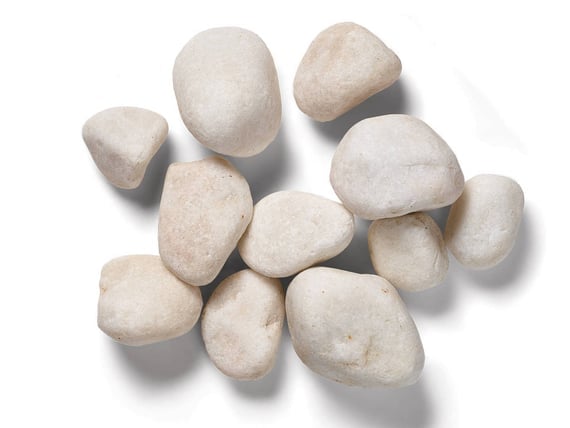 Pearl White Decorative Cobbles 750kg Bag