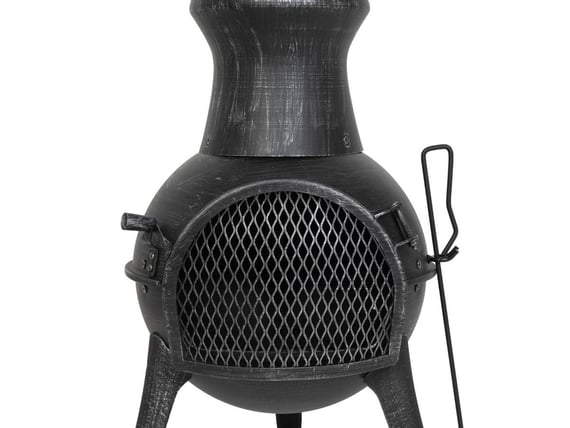 Squat Steel Chimenea with Cast Legs
