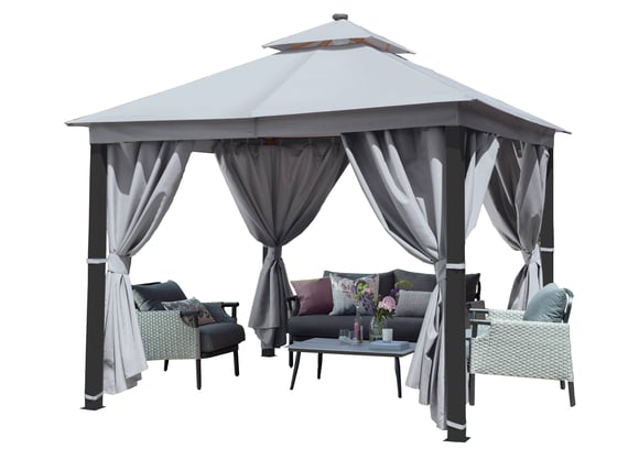 Garden Must Haves 3m Luxury Gazebo in Grey