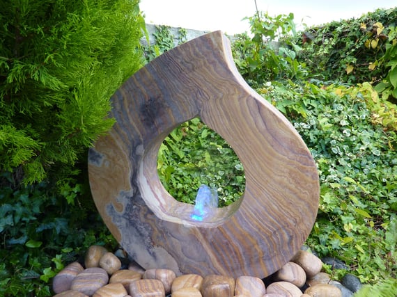 Babbling Flame Rainbow Sandstone Water Feature