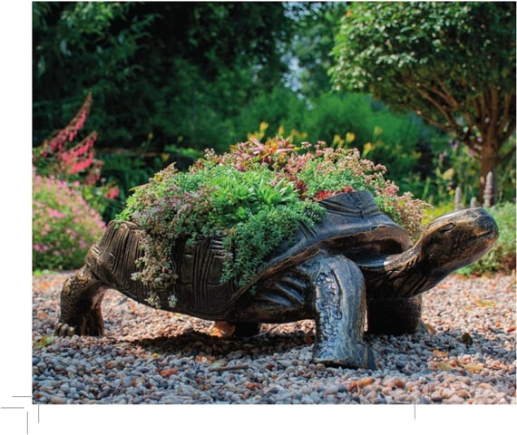 Large Tortoise Metal Garden Planter