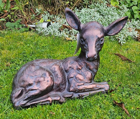 Lying Fawn Garden Sculpture Ornament
