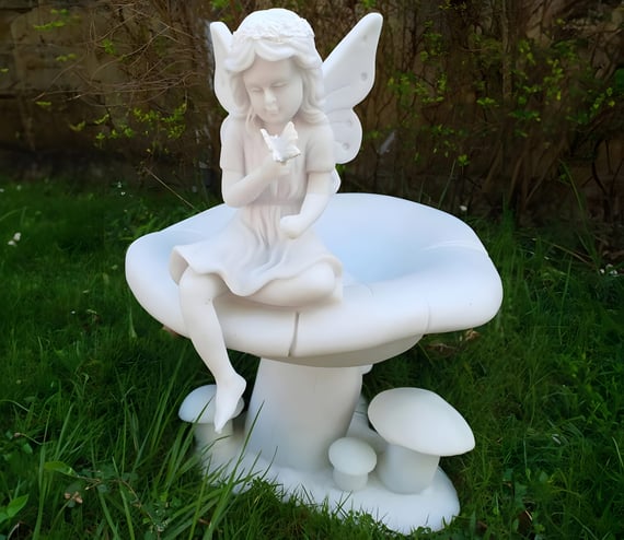 Fairy on Toadstool Garden Ornament