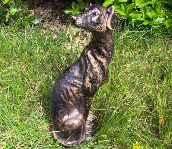 Greyhound Garden Ornament in Bronze Finish