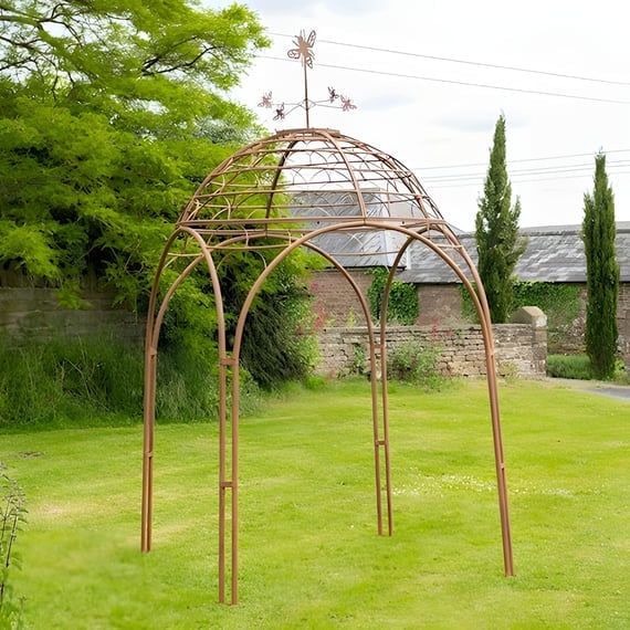 Honeybee Rustic Metal Garden Gazebo