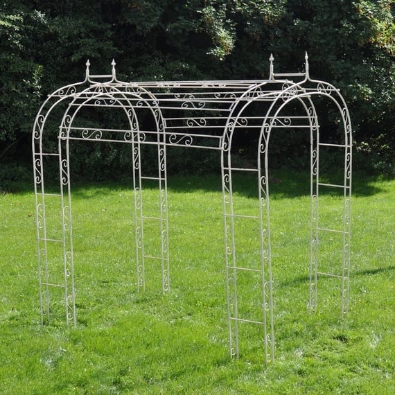 Parisienne Metal Garden Tunnel in Cream