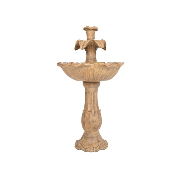Floral Tiered Solar Water Feature